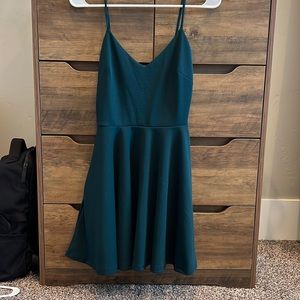 NWT hunter green mini skater dress
